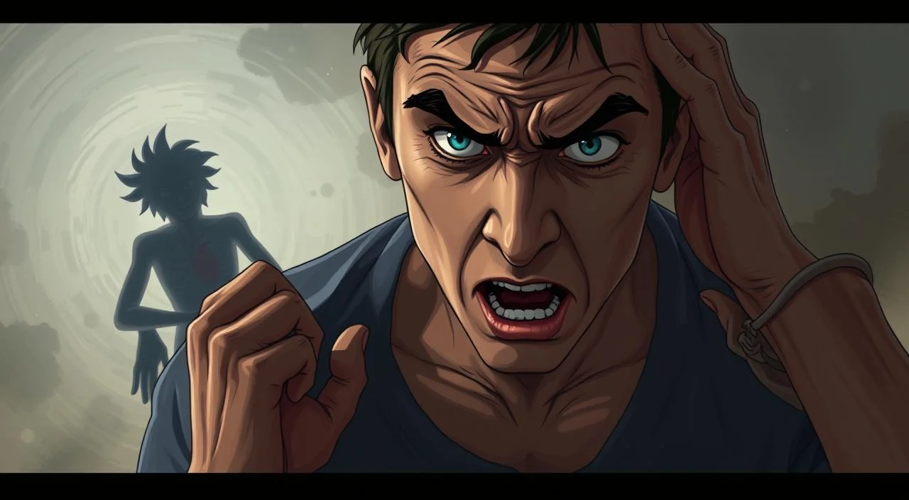 A detailed illustration depicting the physical and emotional symptoms of anxiety, fear, and panic.