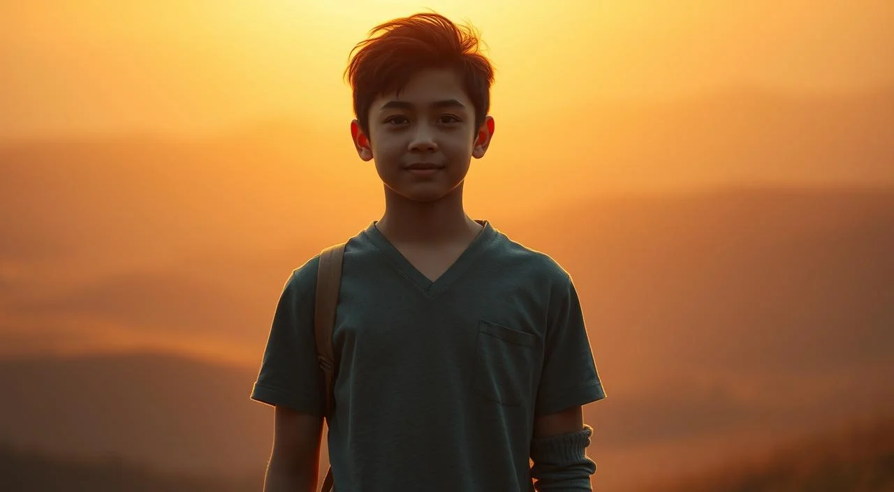 A serene and tranquil scene of a young person standing confidently, radiating self-assurance and inner strength. The figure is bathed in warm, golden light, casting a gentle glow on its features. In the background, a soft, blurred landscape evokes a sense of peace and calm. The composition is balanced, with the subject occupying the center of the frame, creating a sense of focused attention. The overall atmosphere conveys a message of self-acceptance, resilience, and the power of personal growth. A serene and tranquil scene of a young person standing confidently, radiating self-assurance and inner strength.