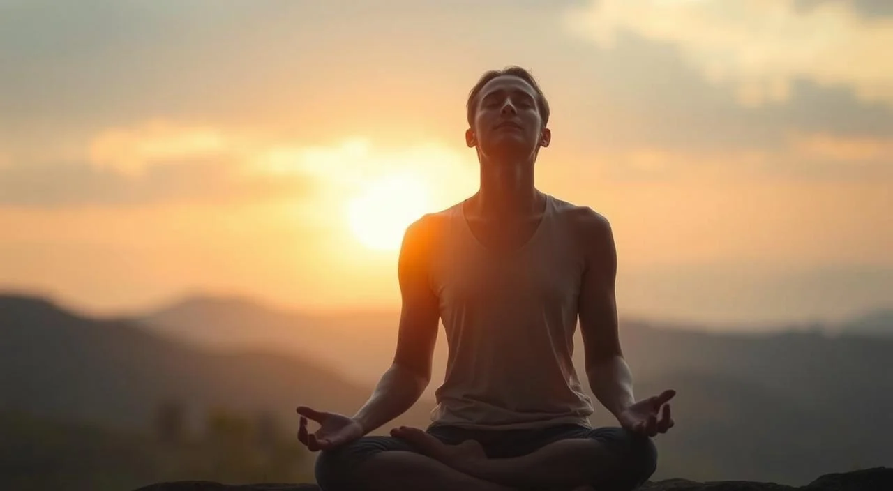 A tranquil scene of a person overcoming their fear of judgment.