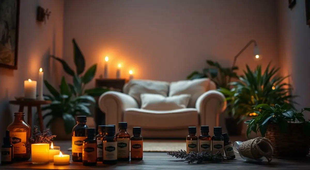 Aromatherapy for relaxation Anxiety care visual about calm breathing and emotional regulation
