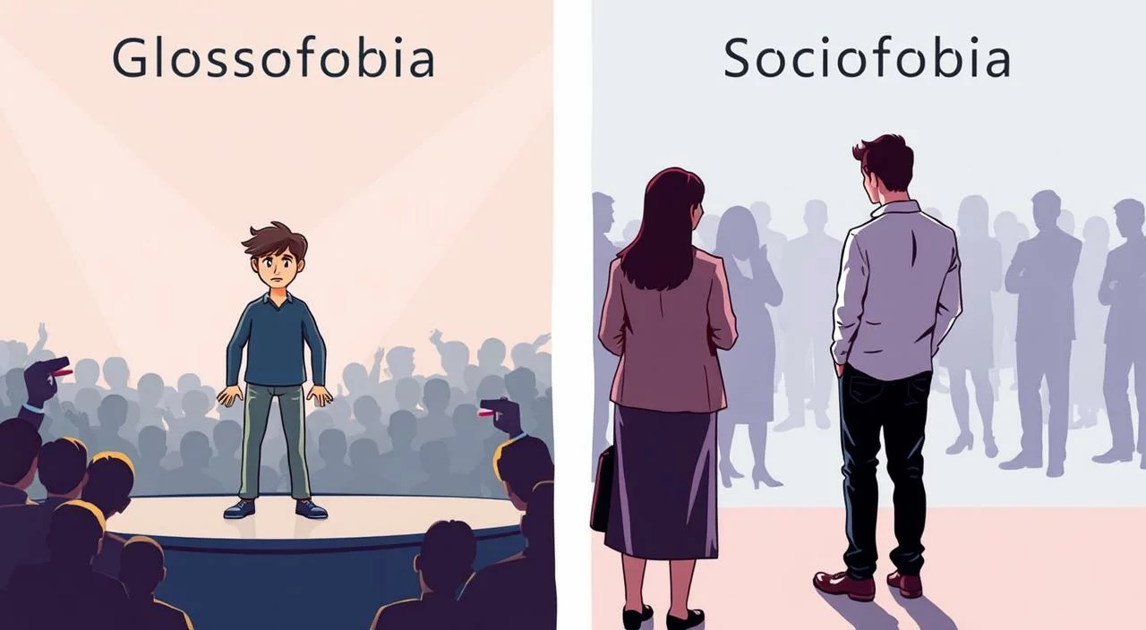 Differences between Glossophobia and Sociophobia
