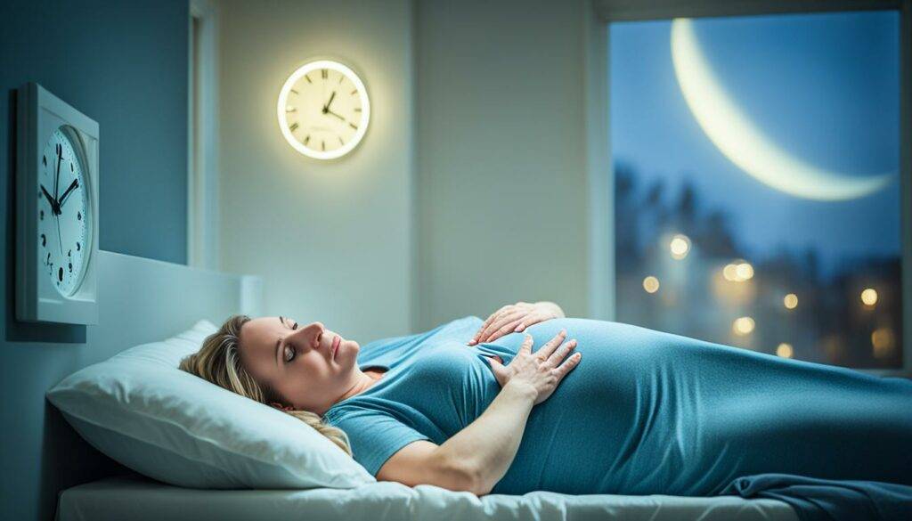 Sleep disorders in the third trimester Illustration about restful sleep and relaxation