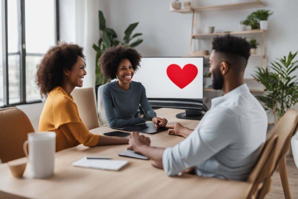 Online Couples Therapy Objectives Mental health visual about relationships, support, and everyday well-being