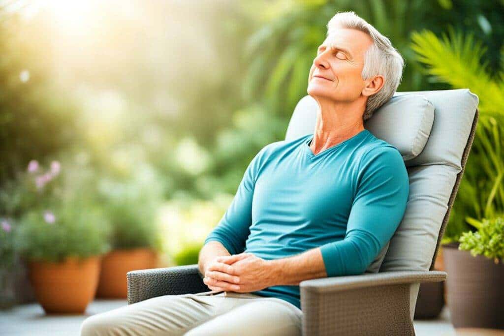 Person sitting down, catching their breath. Person sitting and catching their breath