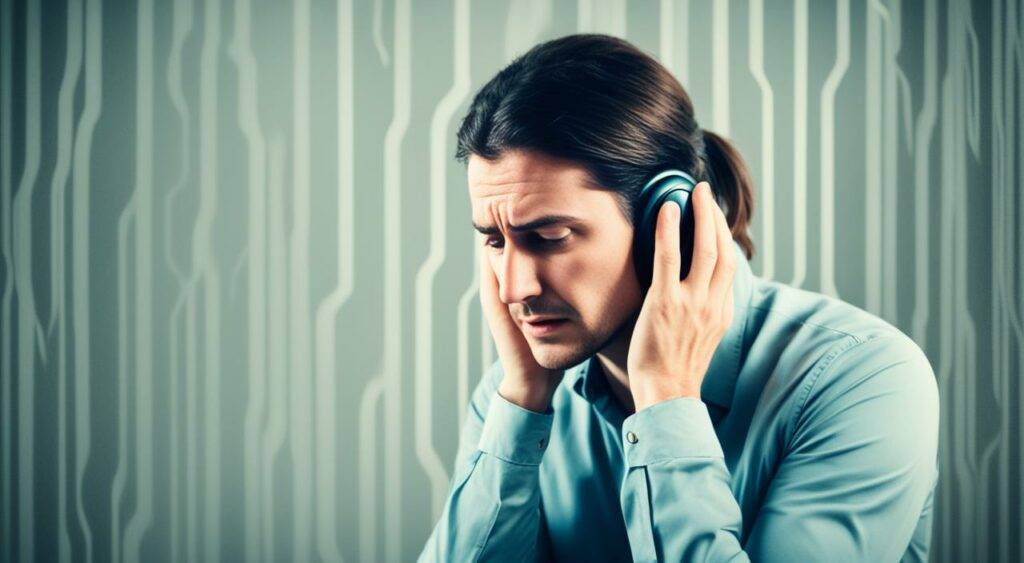 Tinnitus Illustration about anxiety care and emotional regulation