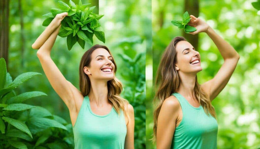 natural alternatives to control sweating Illustration about mental health and emotional well-being