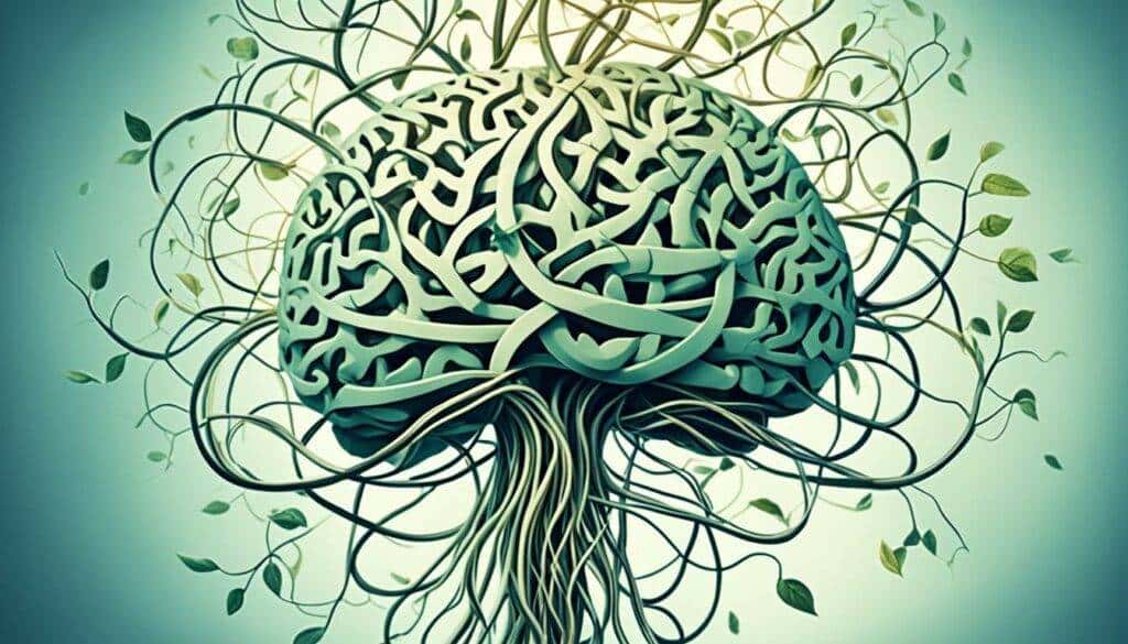 causes of intrusive thoughts Illustration about mental health and emotional well-being