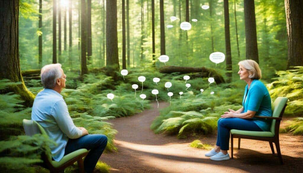 How does psychotherapy work? Illustration about mental health and emotional well-being