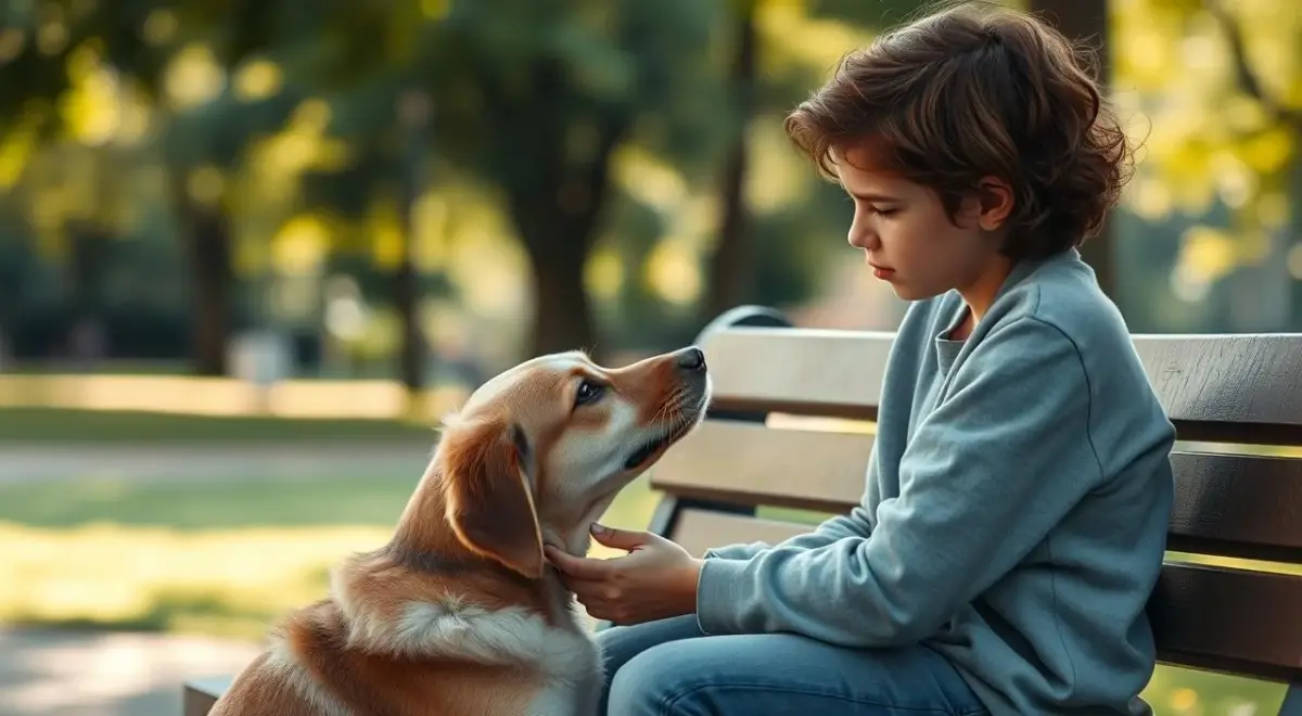 How to deal with a fear of dogs. Therapy visual about facing fear with calm professional support