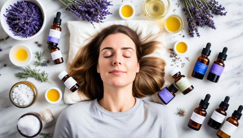 tips for better sleep Restful sleep visual about calming the mind and body