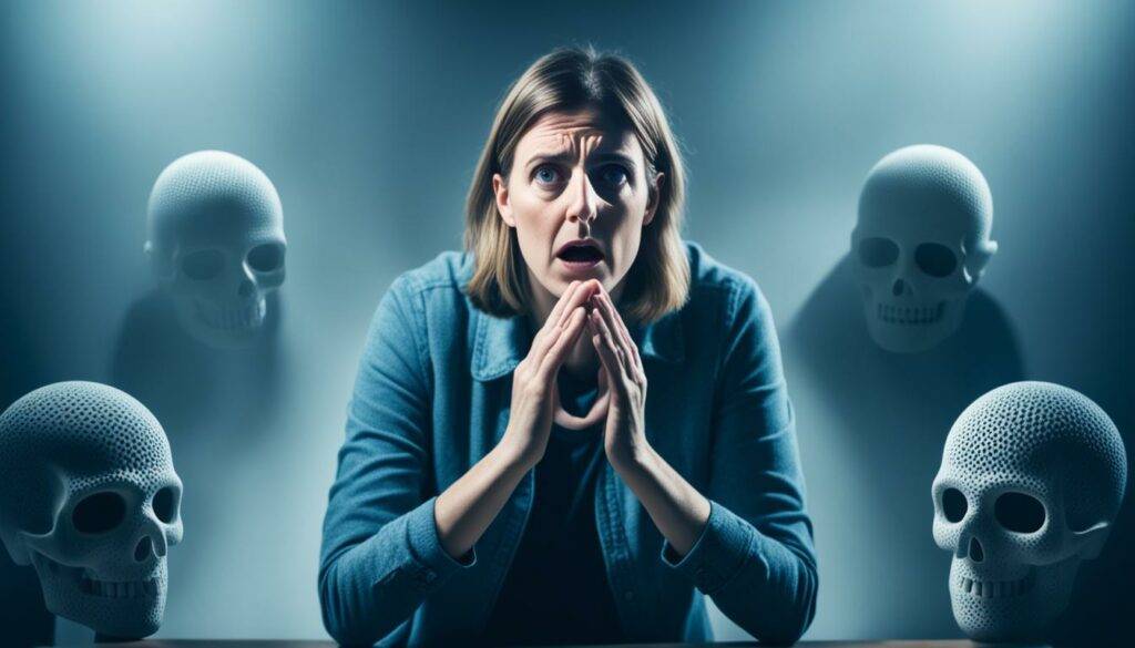 Therapy visual about facing fear with calm professional support