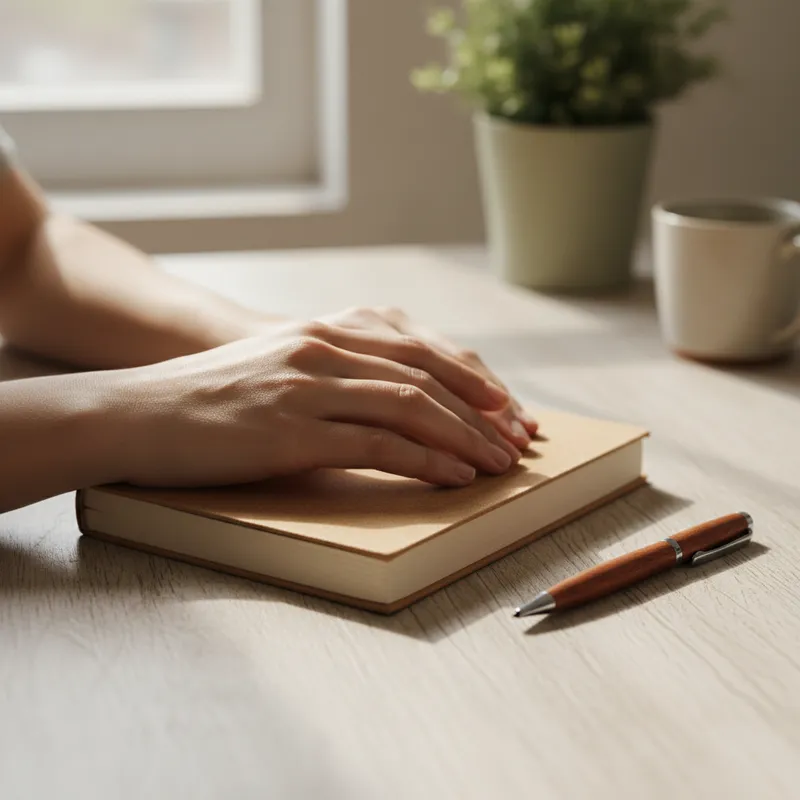 Therapy journal with notes from an EMDR session Therapy journal with notes from an EMDR session