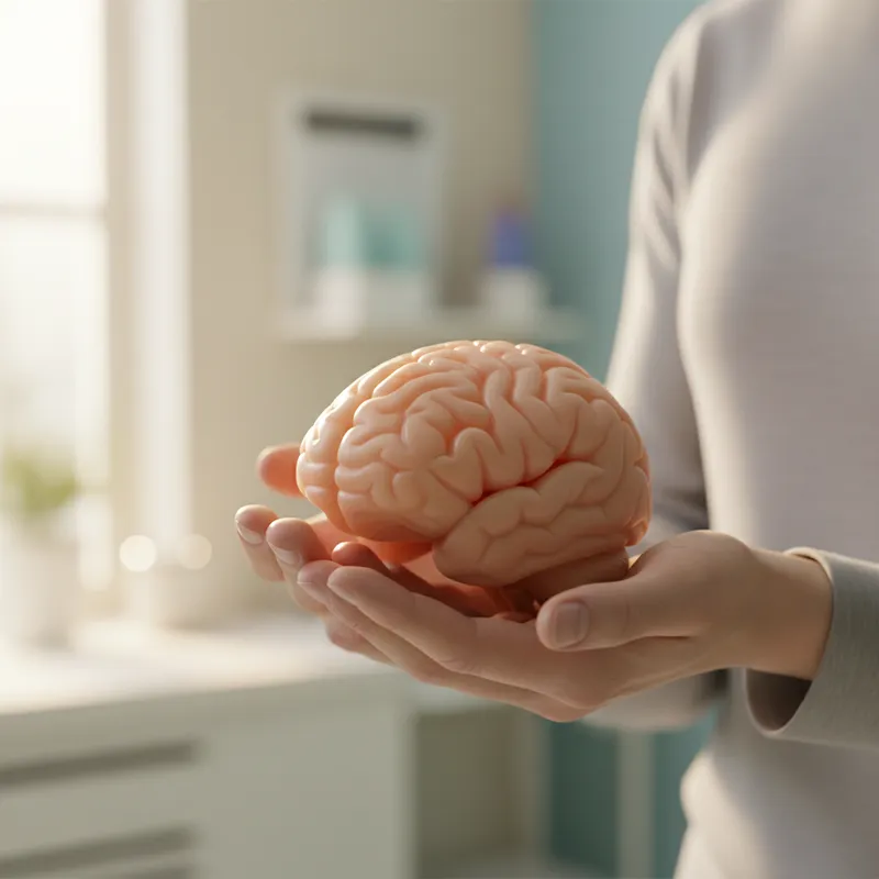 Brain model representing functional neurological disorder Brain model representing functional neurological disorder