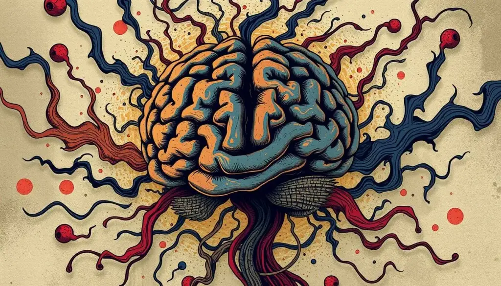 Illustration about anxiety care and emotional regulation