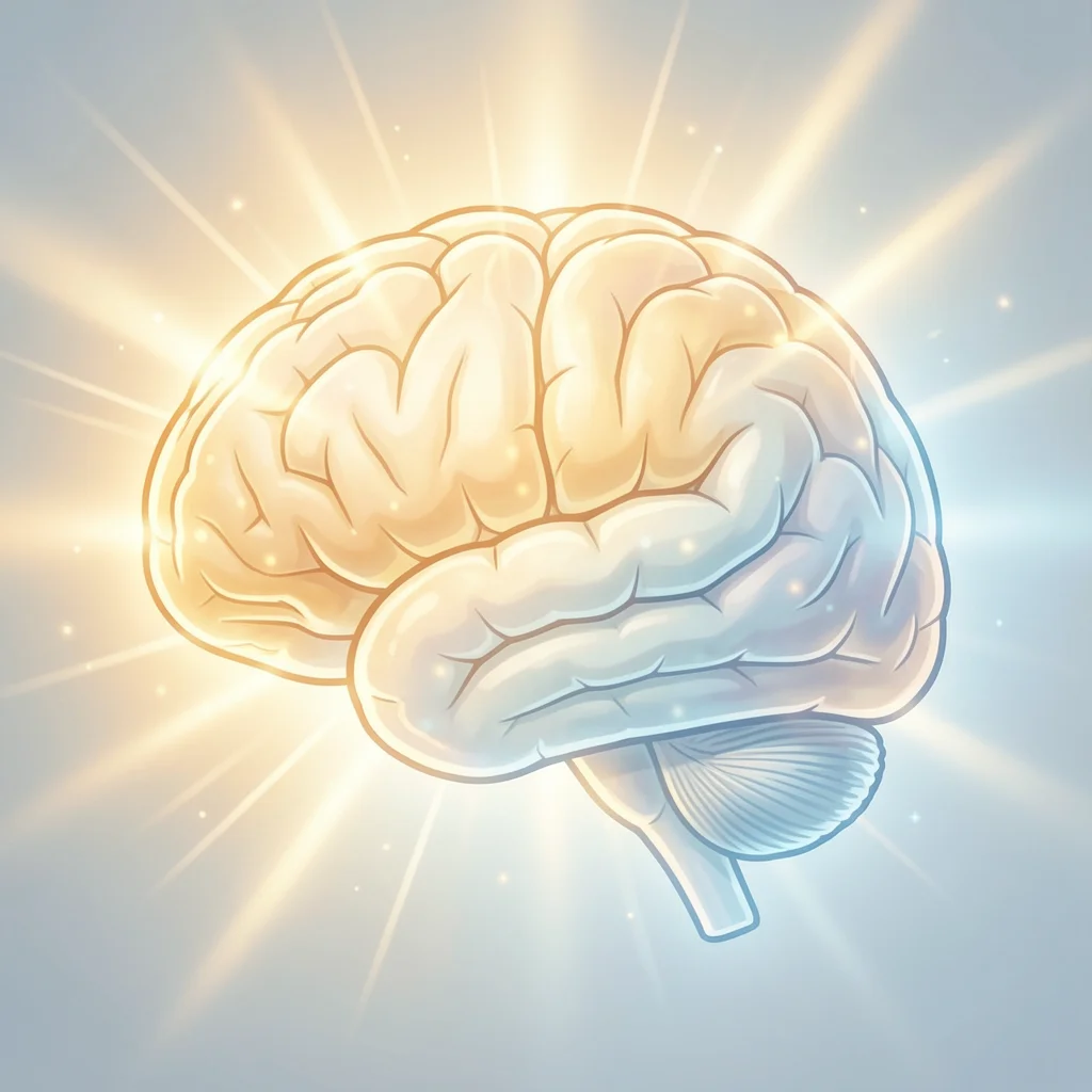 Brain recovery and cognitive rehabilitation glowing healing