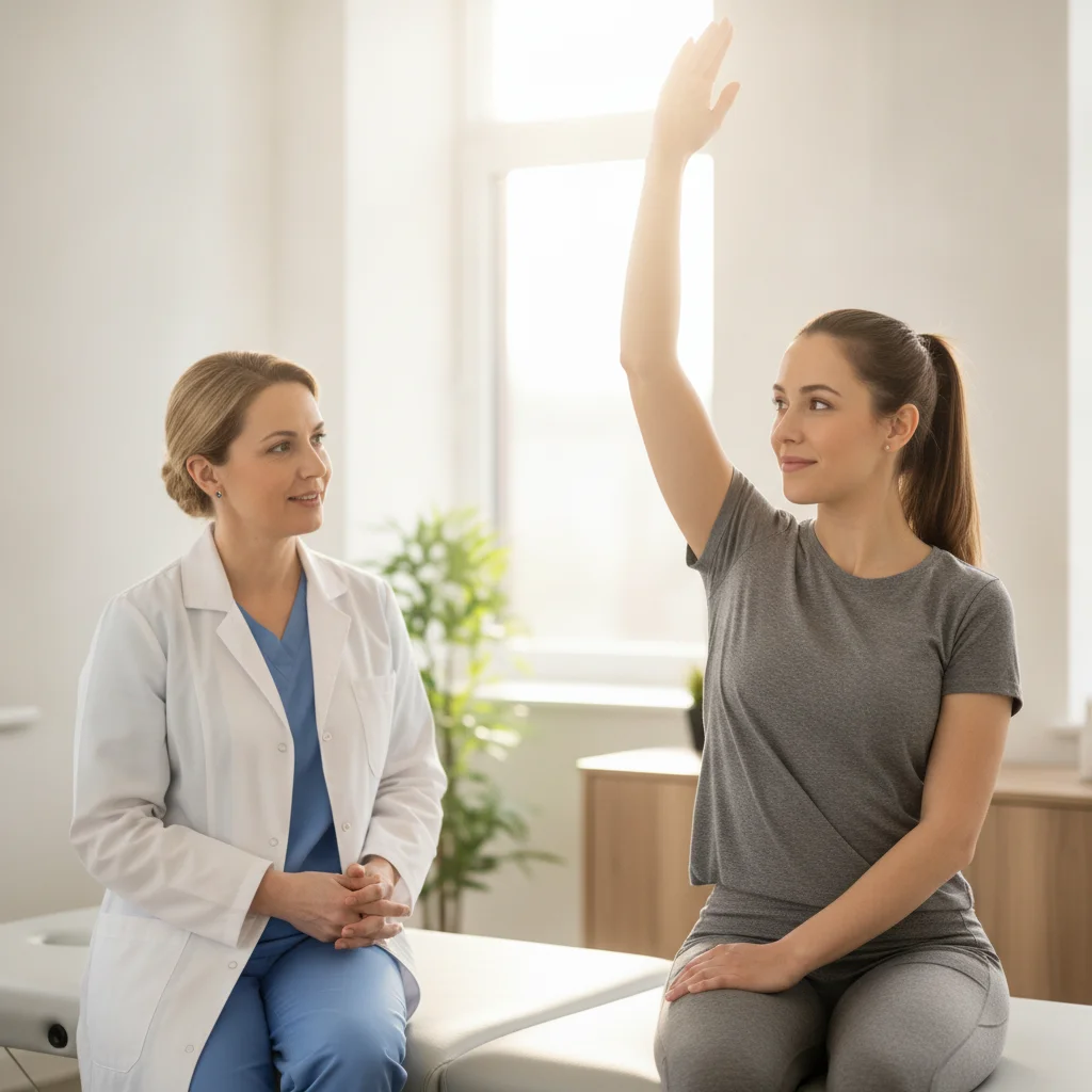 Reabilitação de FND Paciente e terapeuta trabalhando na reabilitacao de FND