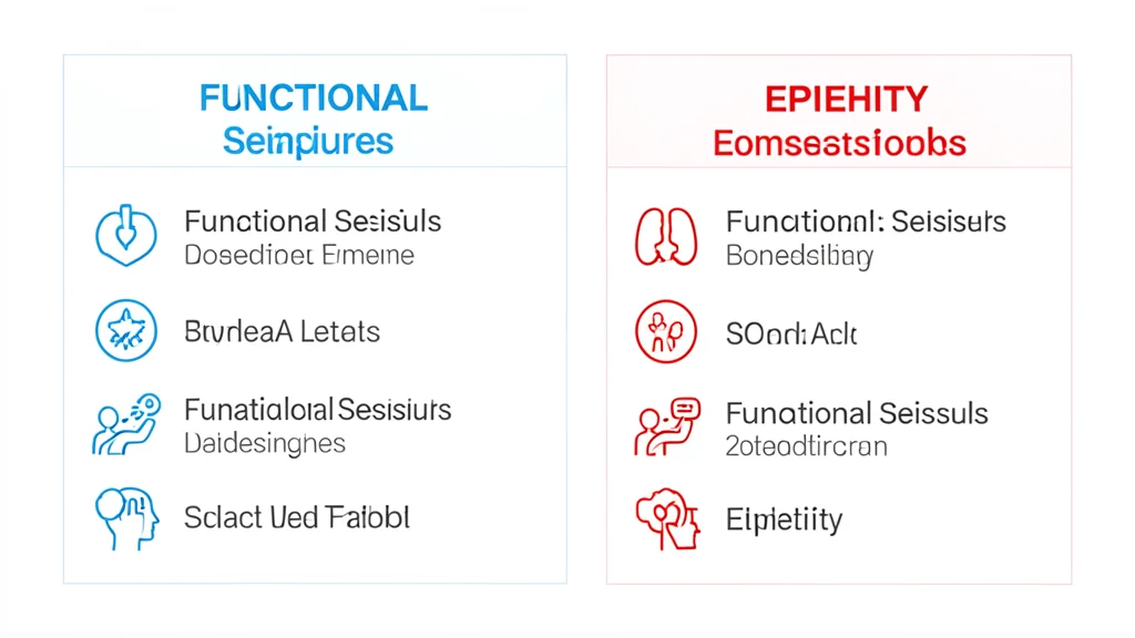 Grafico medico comparando crise funcional e epilepsia