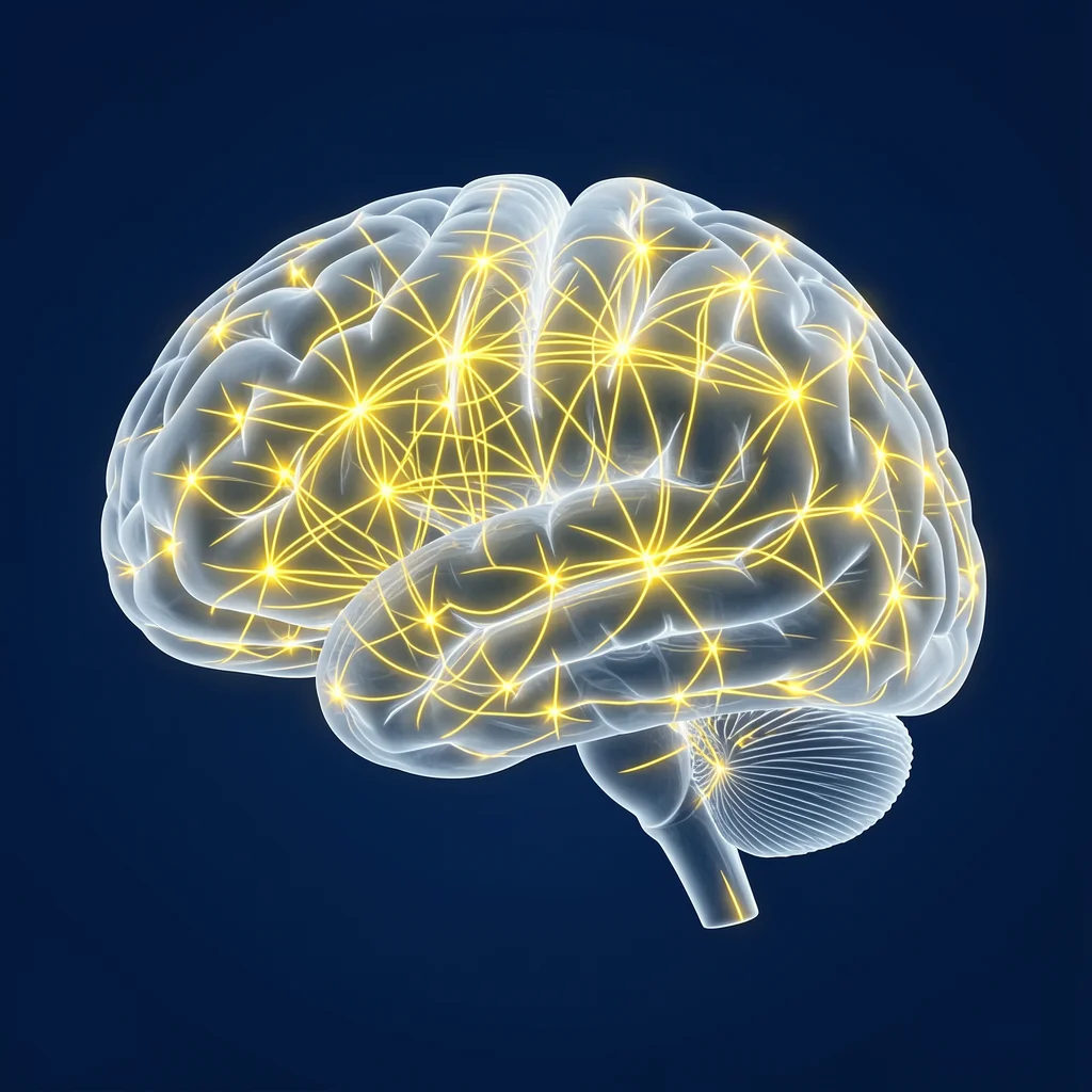 Brain scan showing functional activity in motor regions