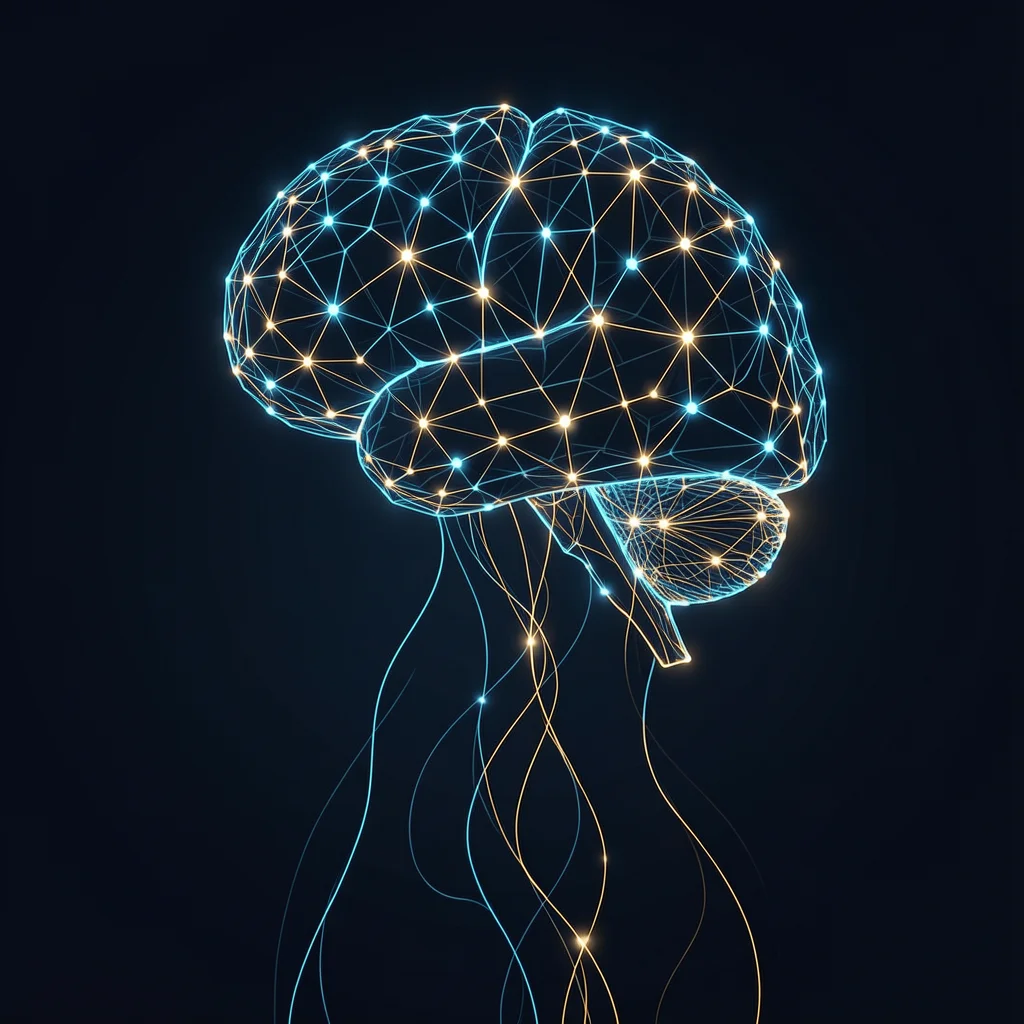 Neural pathway connections showing brain body communication