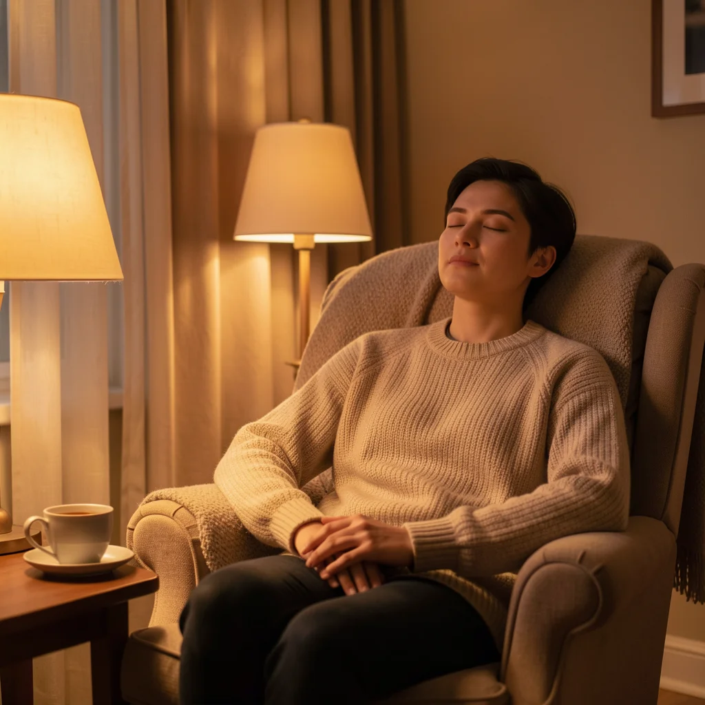 Self-hypnosis at home in a comfortable armchair