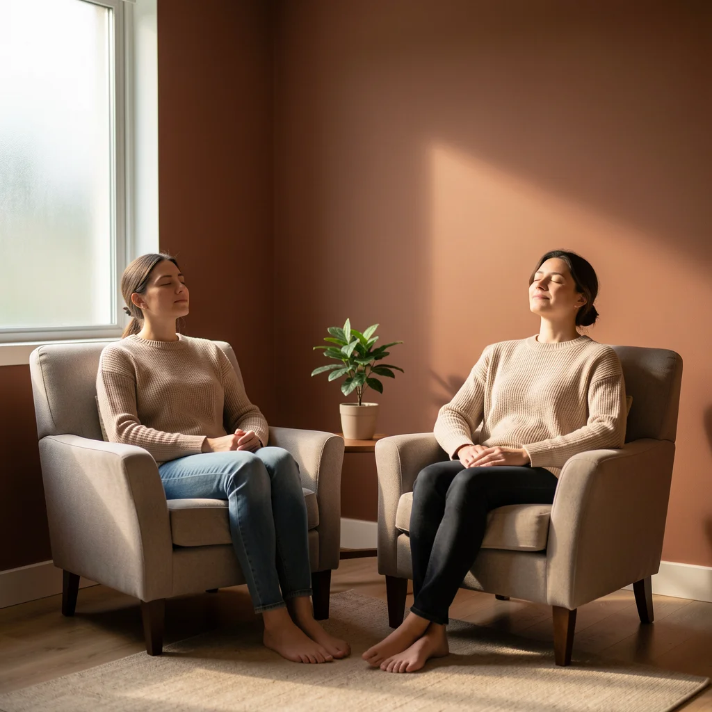 Hypnotherapy session in a quiet room
