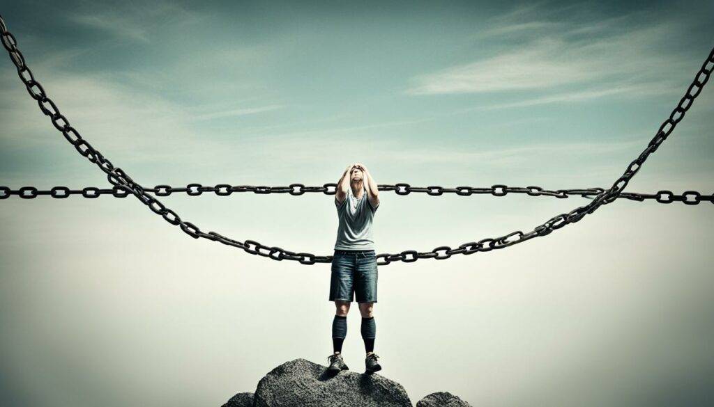 impact of limiting beliefs Illustration about mental health and emotional well-being