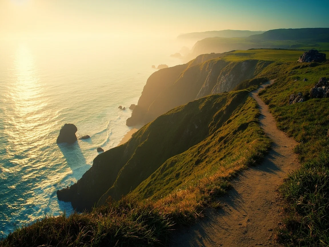 Coastal path symbolizing personal transformation