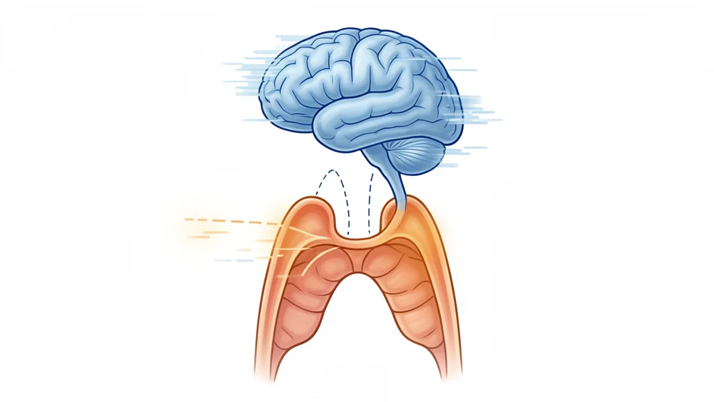 ilustracao medica da laringe e controle neural da fala