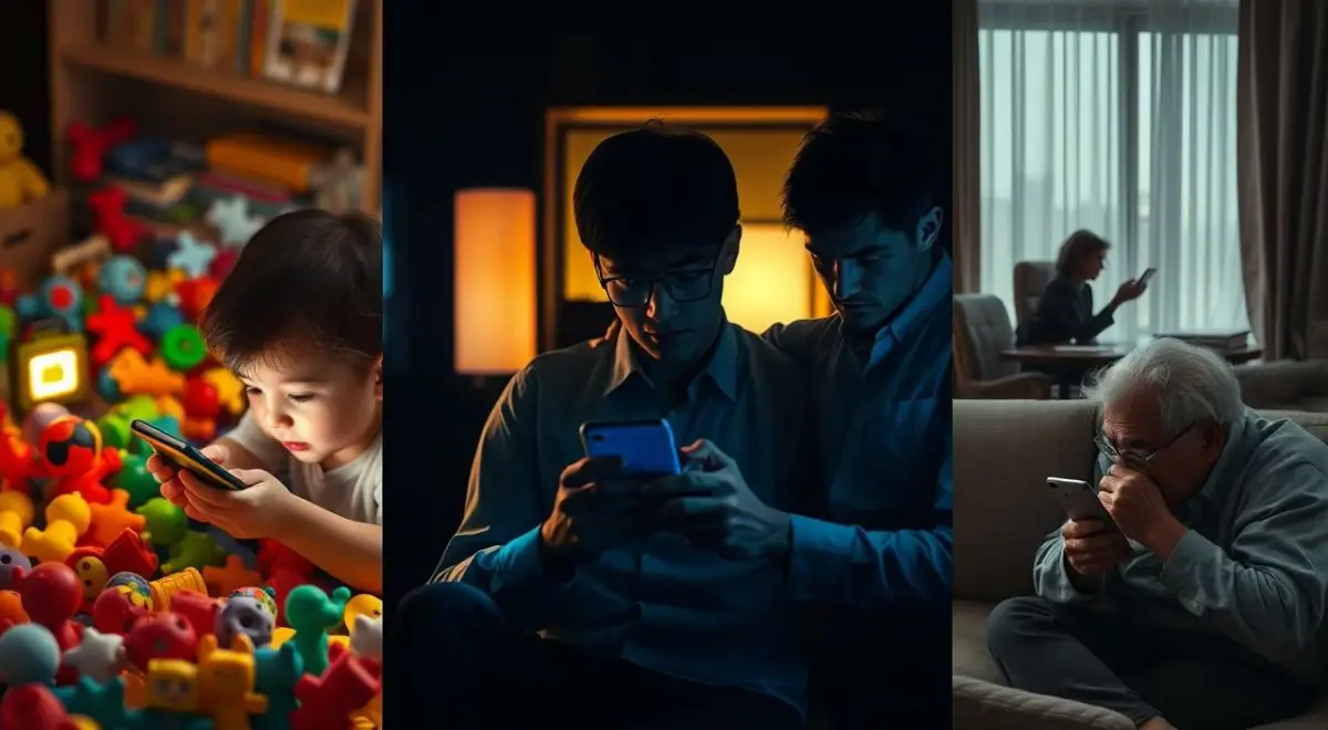 Nomophobia in different age groups