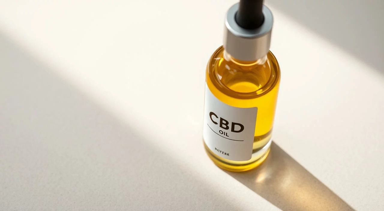 CBD oil Illustration about anxiety care and emotional regulation