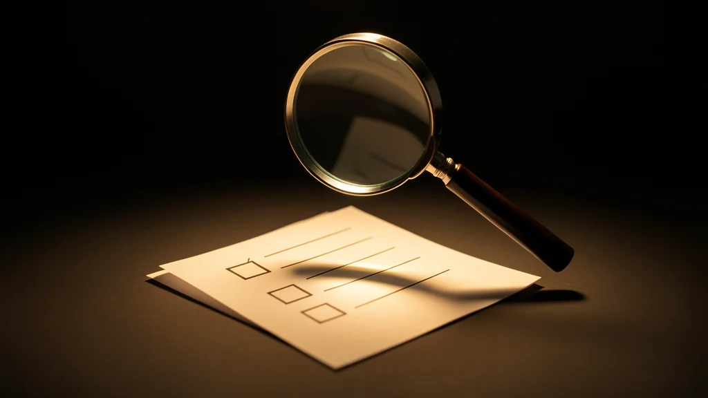 Lupa sobre checklist de criterios para avaliar psicologo