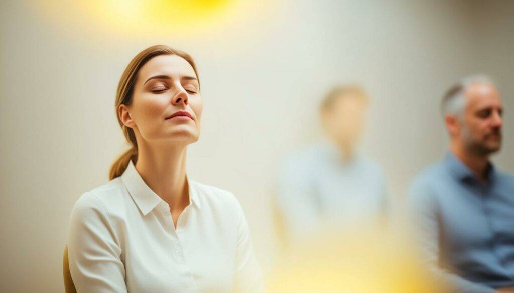 Psychotherapy for trauma Illustration about mental health and emotional well-being