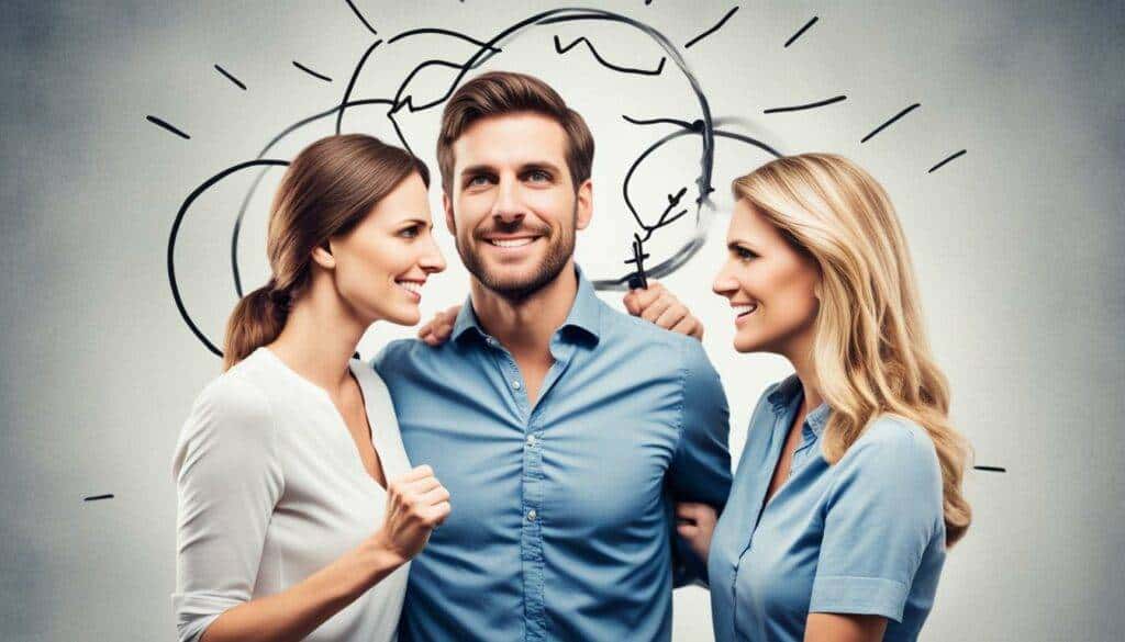 codependent relationships Illustration about mental health and emotional well-being