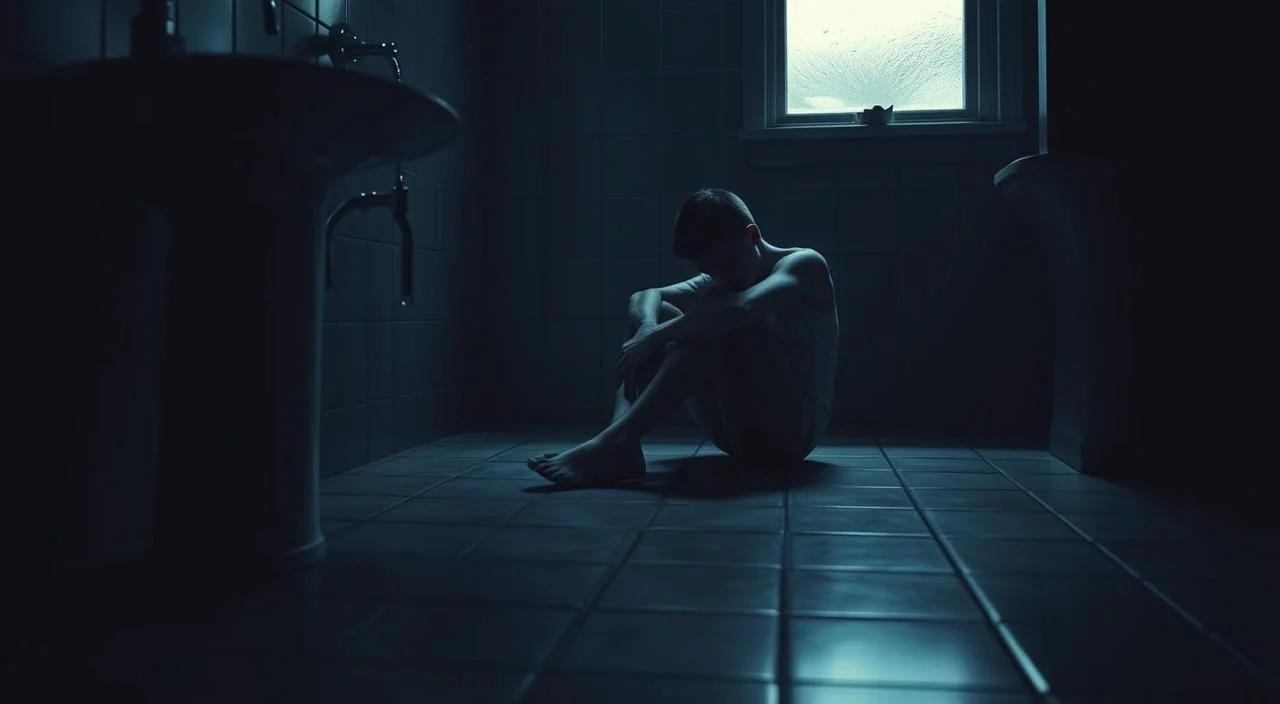 Signs of fear of bathing. Therapy visual about facing fear with calm professional support