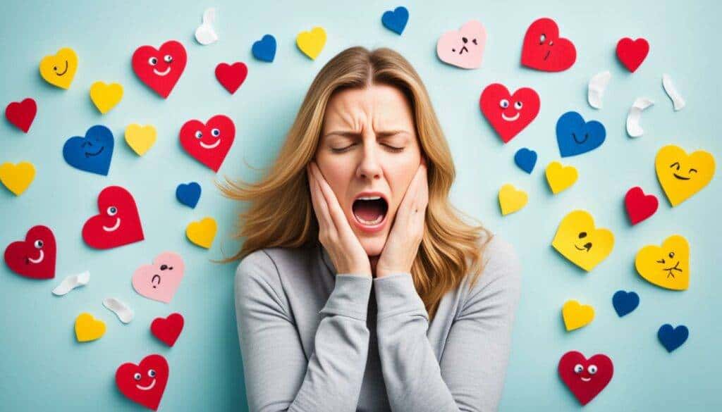 symptoms of emotional allergy Illustration about mental health and emotional well-being