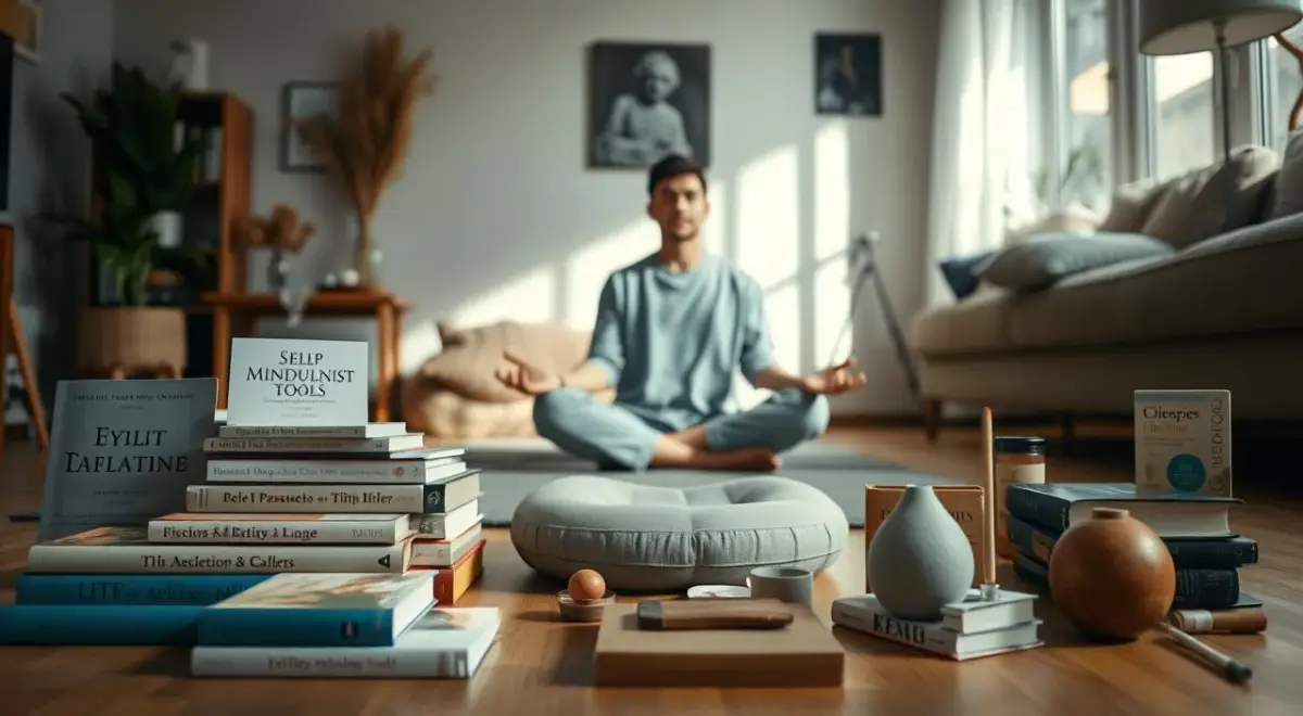 self-help techniques Therapy visual about facing fear with calm professional support