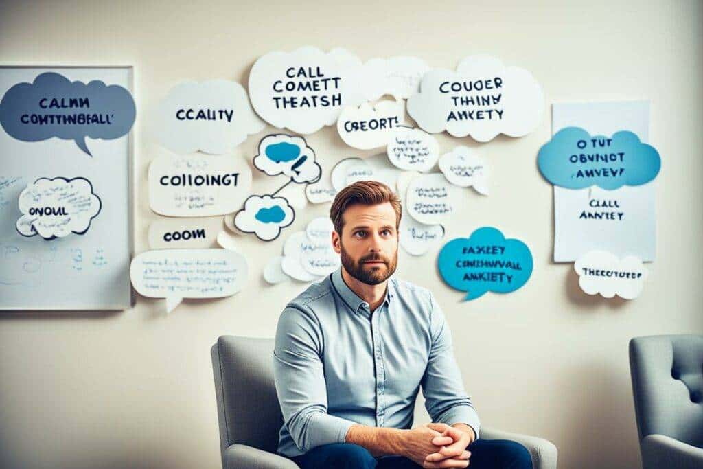 cognitive behavioral therapy Anxiety care visual about calm breathing and emotional regulation