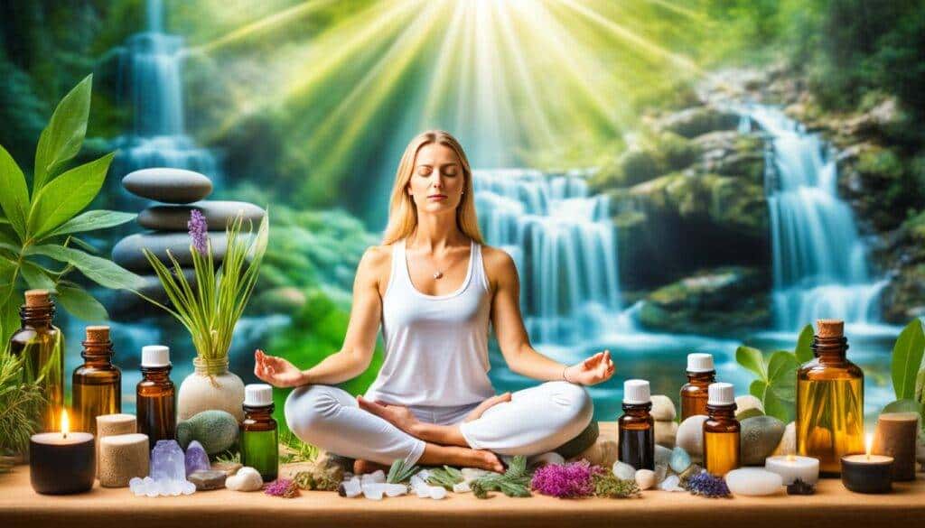 alternative therapies Illustration about mental health symptoms and recovery