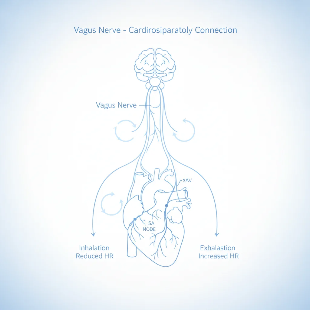 Diagrama do nervo vago e ciclo respiratorio