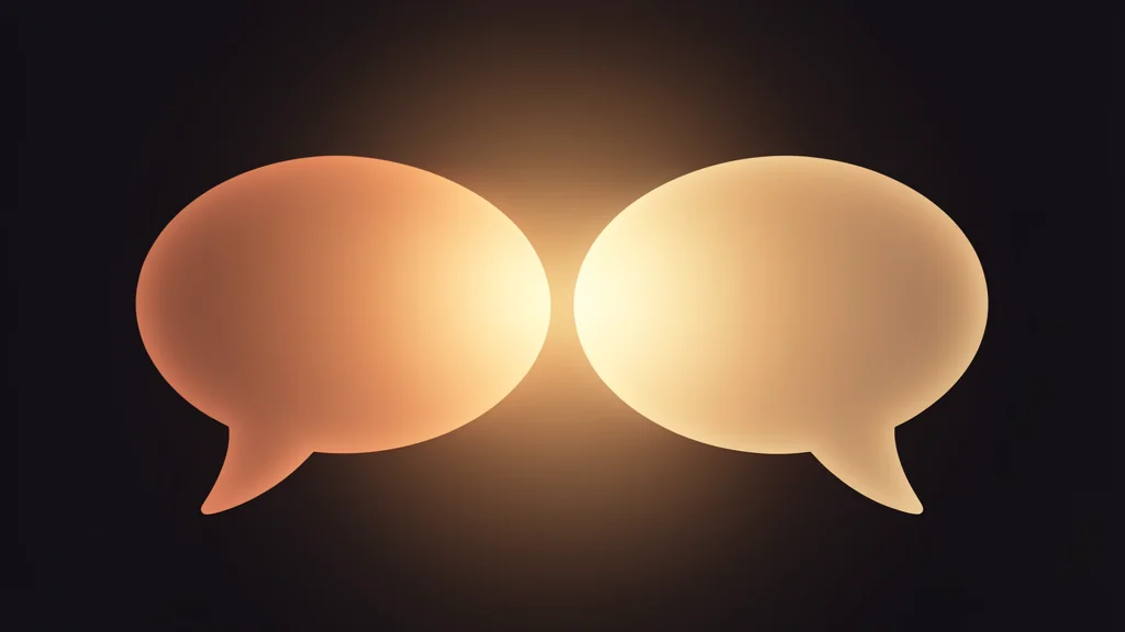 Baloes de dialogo com luz suave entre eles