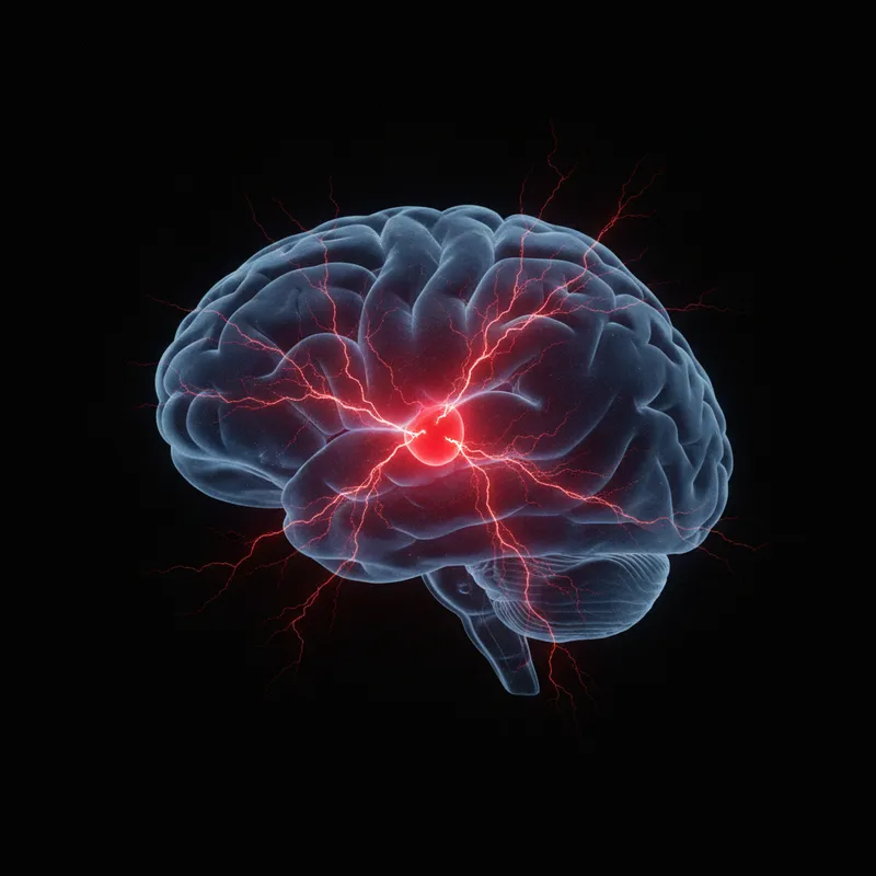 Brain with FND and alert signals